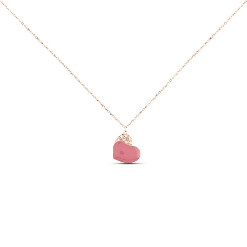 Collana Lady Sweet Acciaio Rosa Cristallo - Collane Donna | Stroili