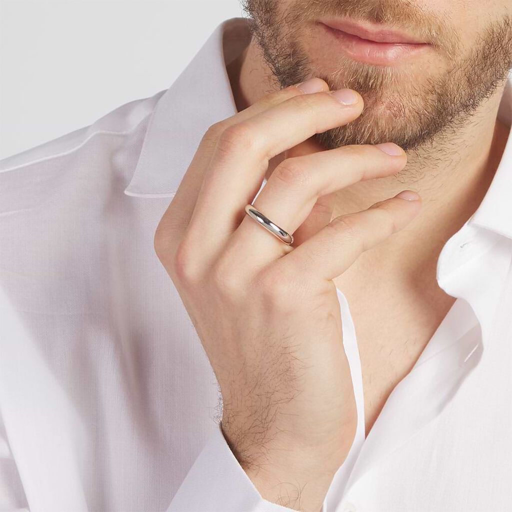 Fede Classica Leggera 4 mm Oro Bianco