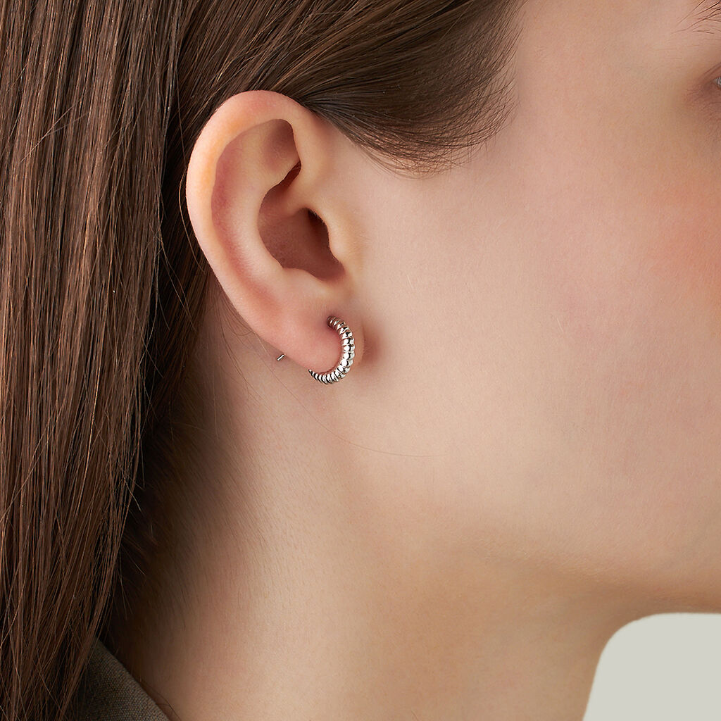 Orecchini A Cerchio Silver Collection Argento Rodiato - Orecchini a Cerchio Donna | Stroili