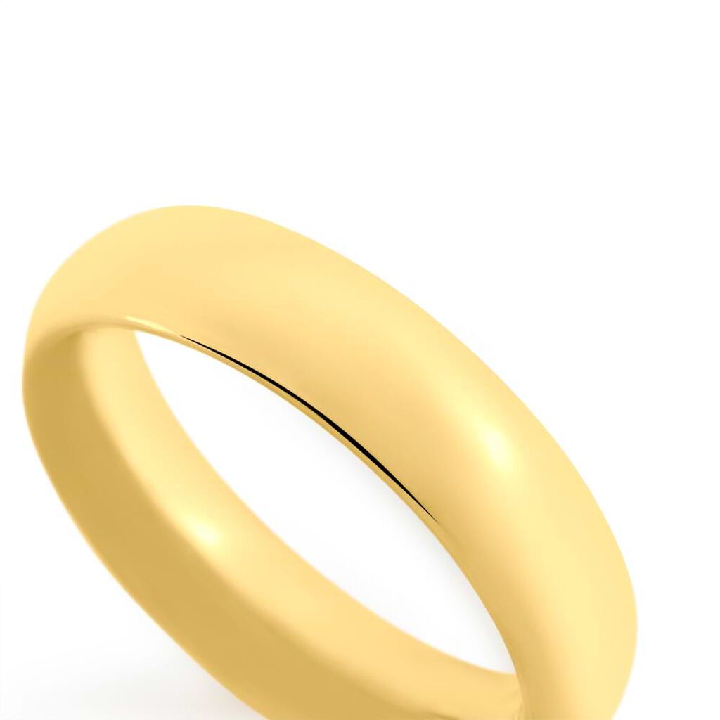 Fede Comoda Leggera 5 mm Oro Giallo - Anelli con Incisione Unisex | Stroili