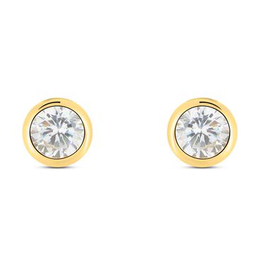 Orecchini Lobo Punto Luce Claire Oro Giallo Cubic Zirconia