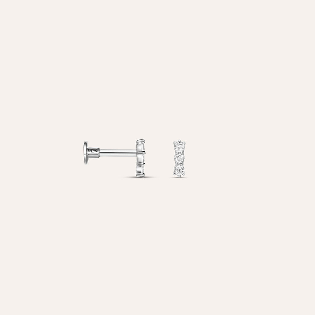 Piercing Orecchio Trilogy Bon Ton Oro Bianco Cubic Zirconia - Piercing Orecchio Donna | Stroili