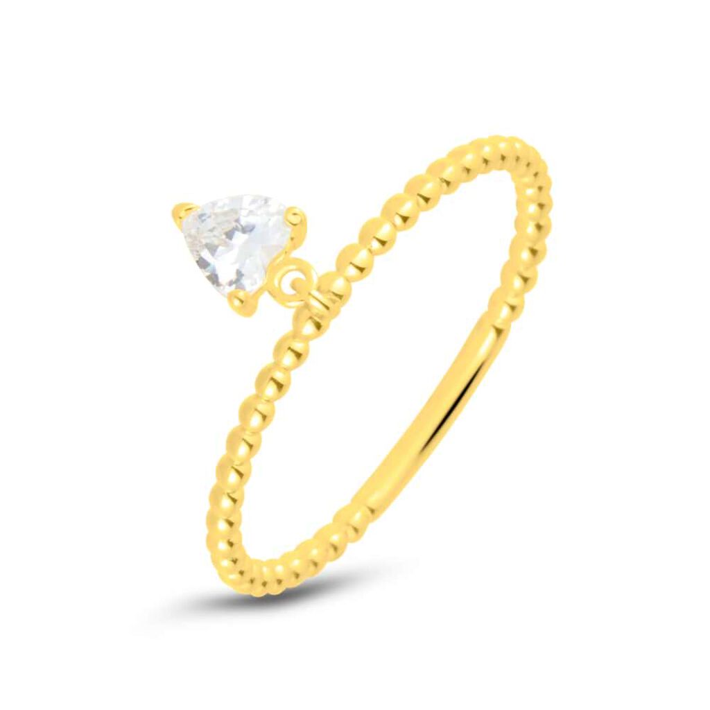 Anello Solitario Claire Oro Giallo Cubic Zirconia - Anelli con Ciondoli Donna | Stroili