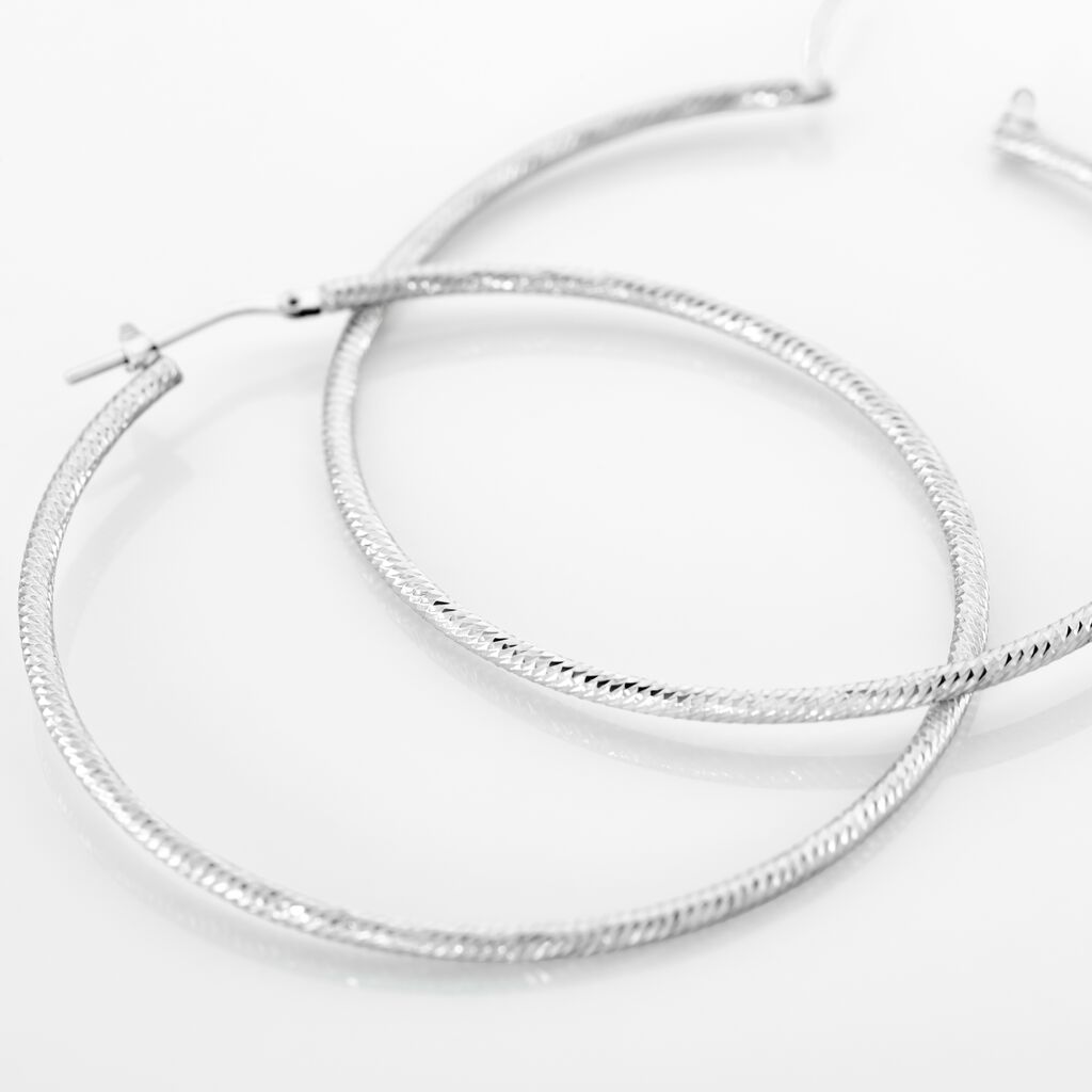 Orecchini A Cerchio Silver Collection Argento Rodiato