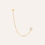 Ear Cuff Bon Ton Oro Giallo Cubic Zirconia