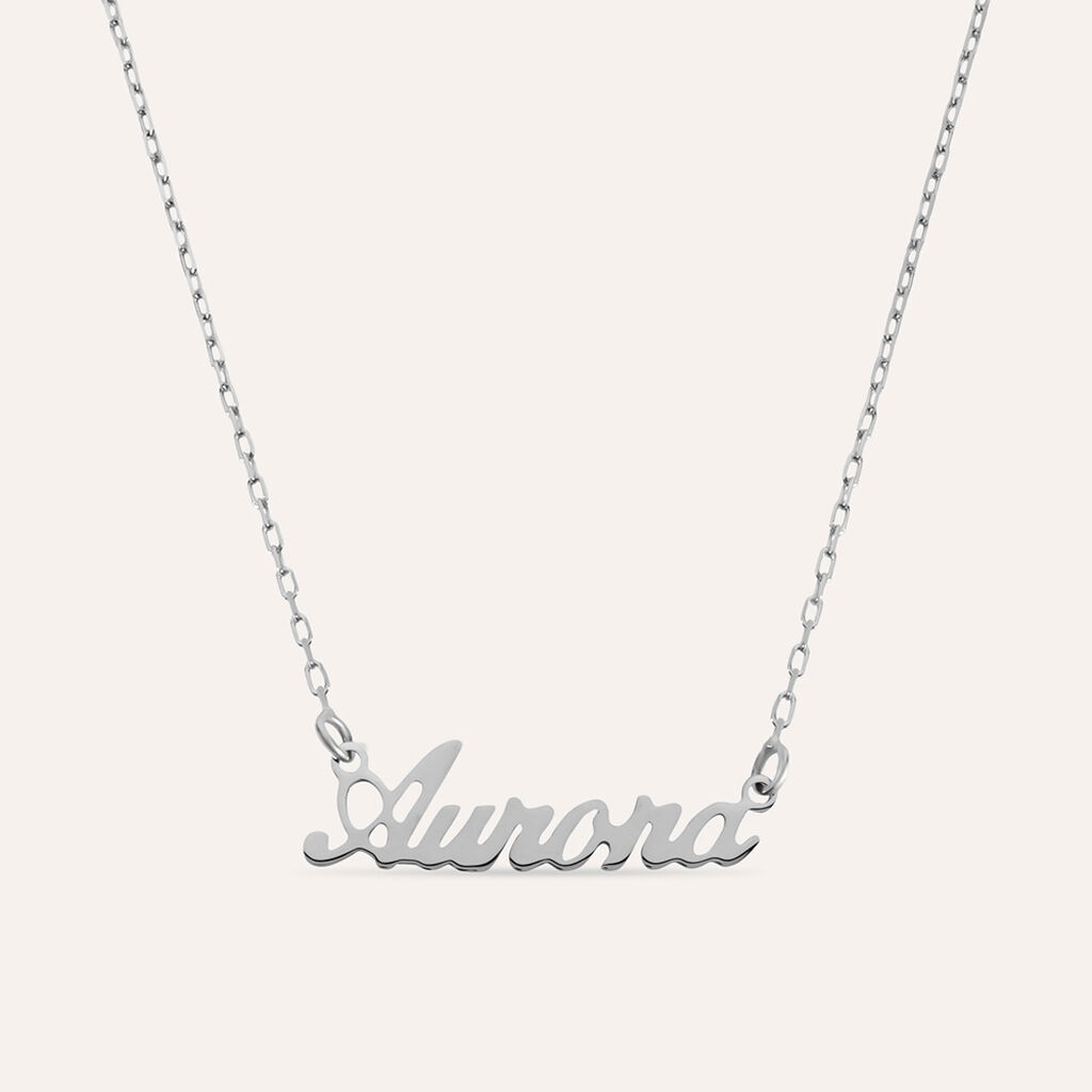 Collana Aurora Gold Names Oro Bianco