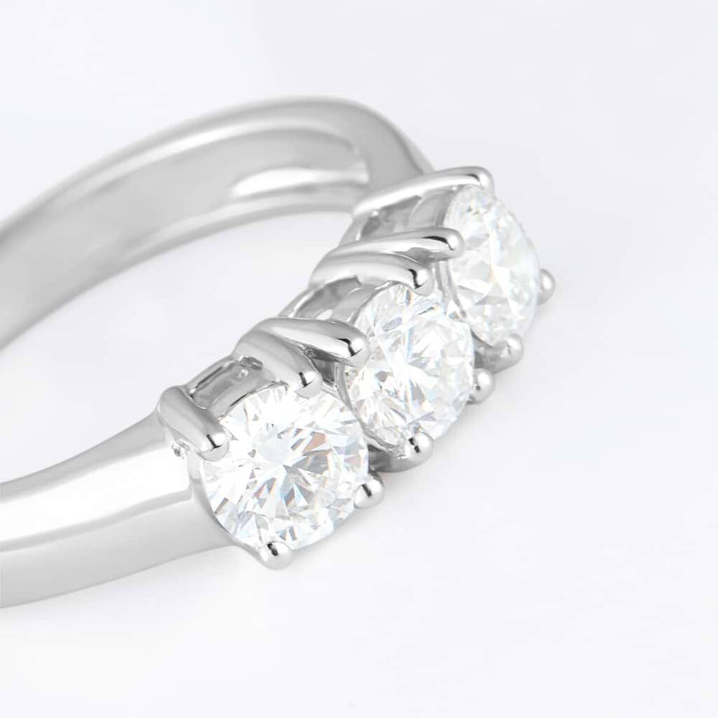 Anello Trilogy Diamade Oro Bianco Diamante Lab-Grown - Anelli con Pietre Donna | Stroili