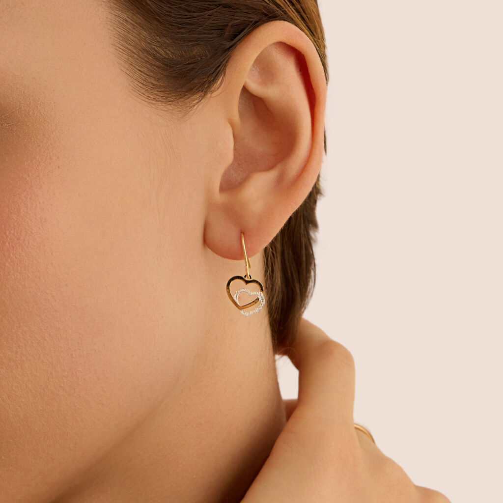 Orecchini Pendenti Beverly Oro Bicolore