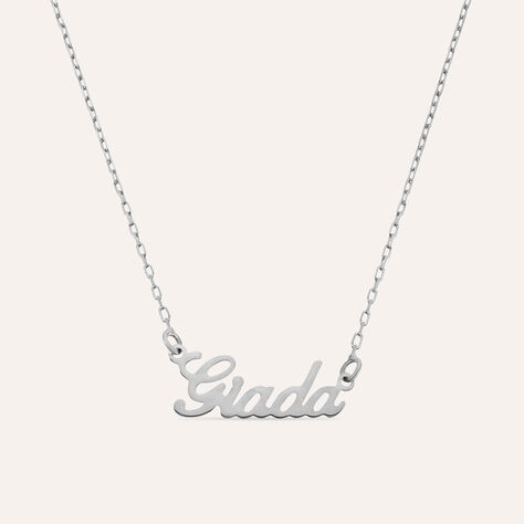 Collana Giada Gold Names Oro Bianco - Collane Unisex | Stroili