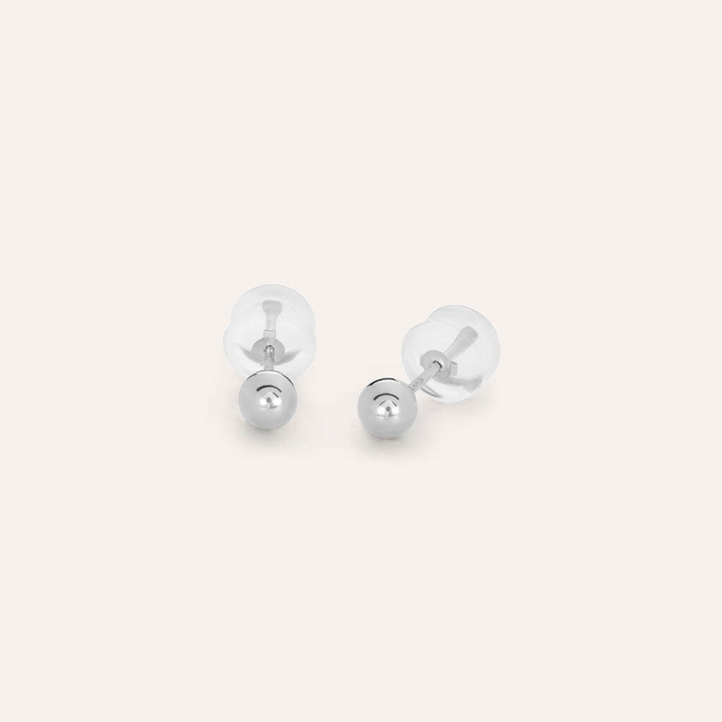 Orecchini Lobo Bon Ton Oro Bianco - Orecchini a Lobo Donna | Stroili