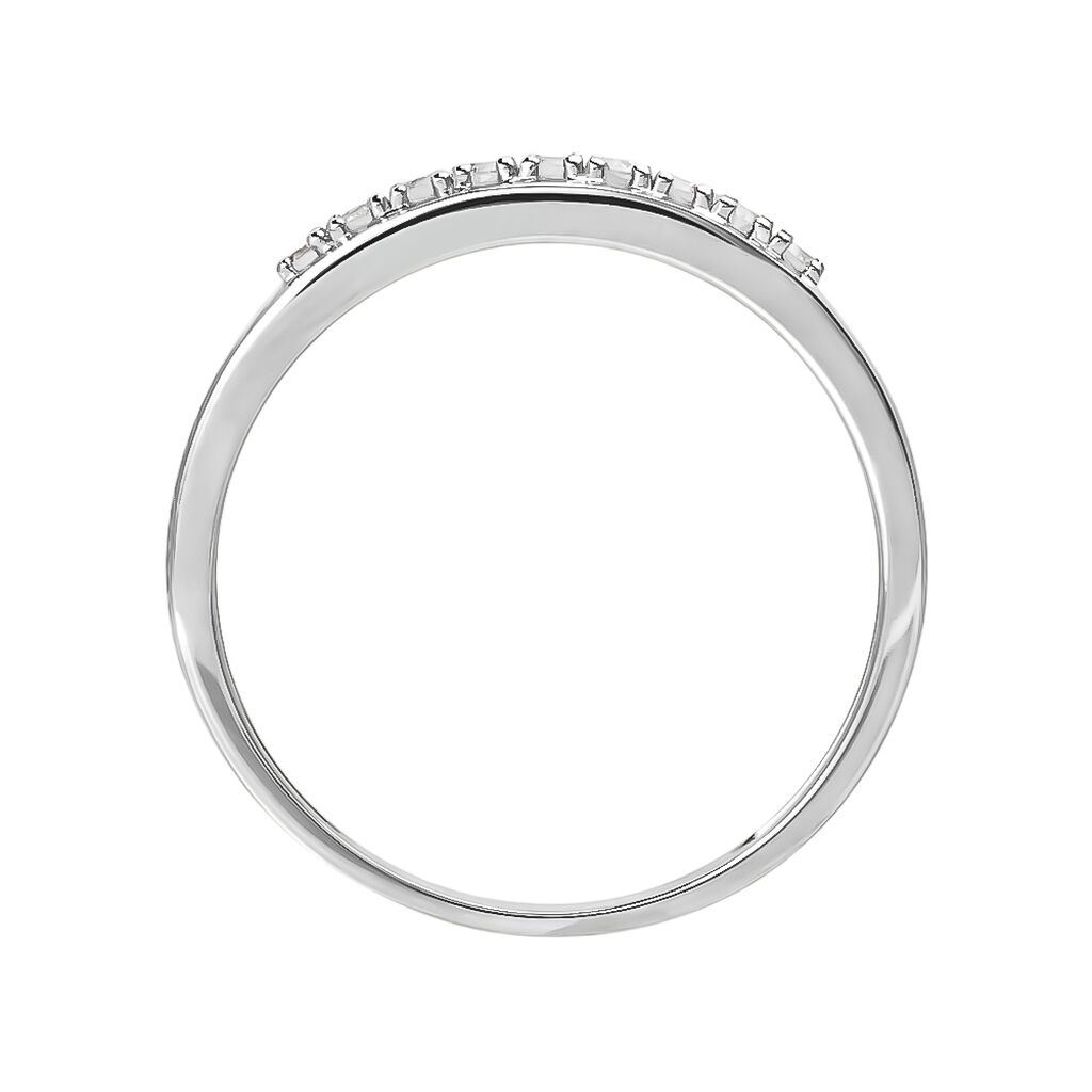 Anello Riviere In Oro Bianco Con Diamanti 0,135 Ct - Anelli Riviere Donna | Stroili