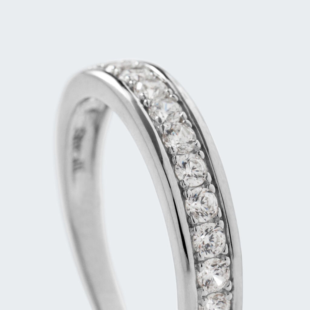 Anello Semi-eternity Silver Elegance Argento Rodiato Cubic Zirconia - Anelli con Pietre Donna | Stroili