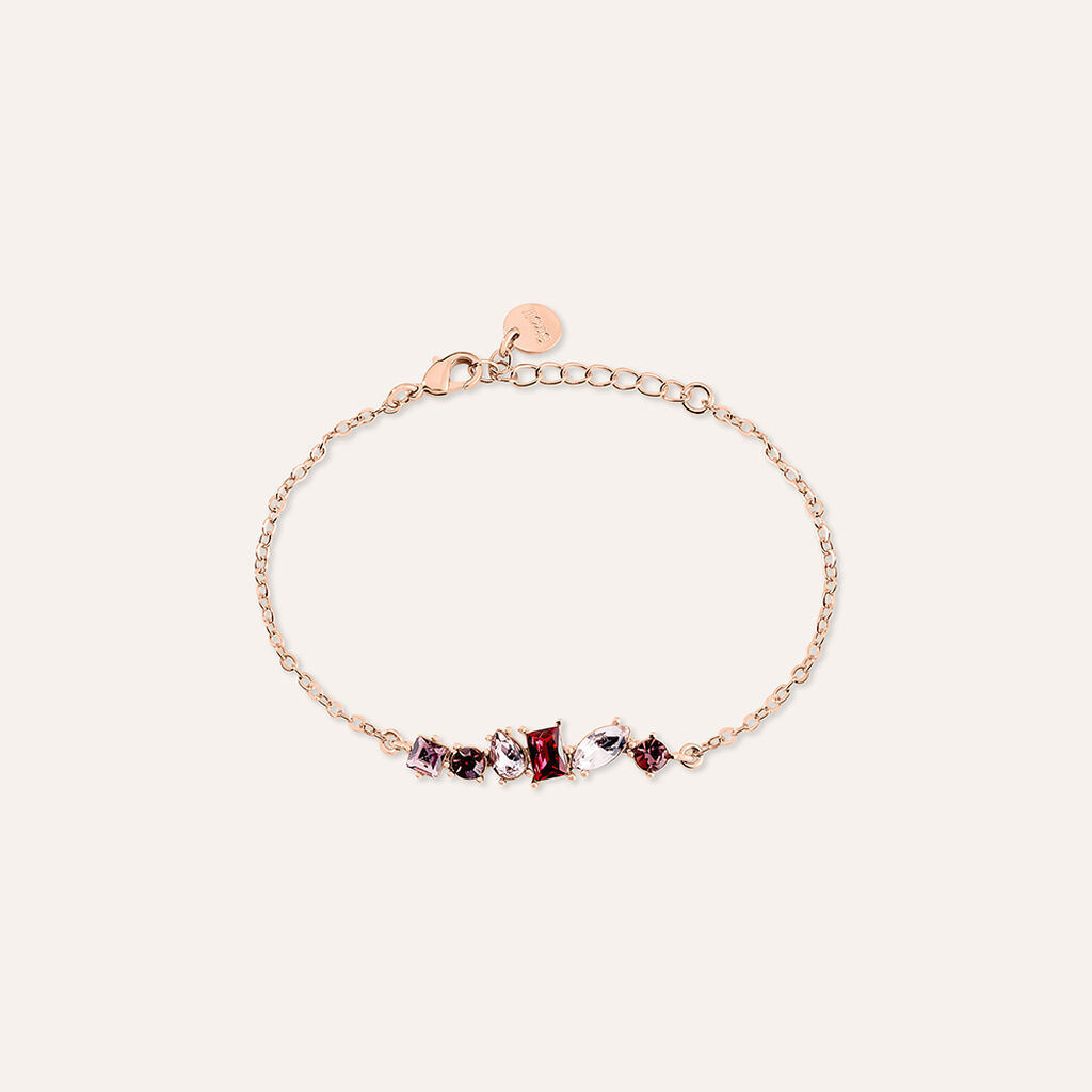 Bracciale Violet Ottone Rosa Cristallo