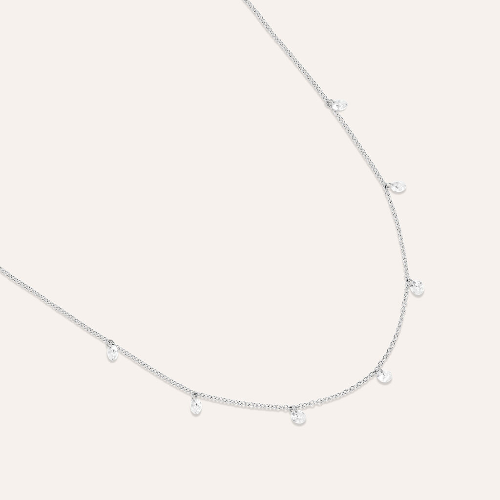 Collana Silver Elegance Argento Rodiato Cubic Zirconia