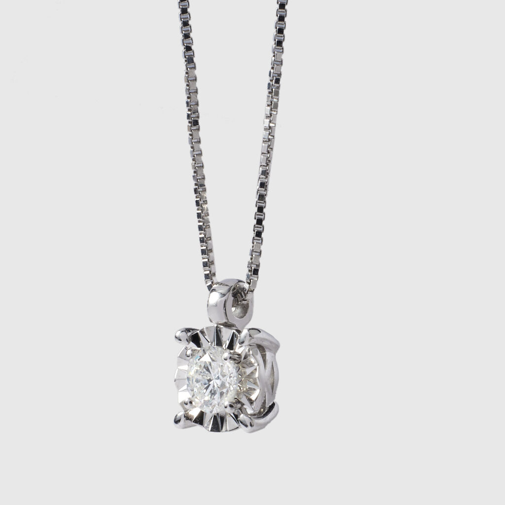 Collana Punto Luce Diamotion Oro Bianco Diamante - Collane Punto Luce Donna | Stroili