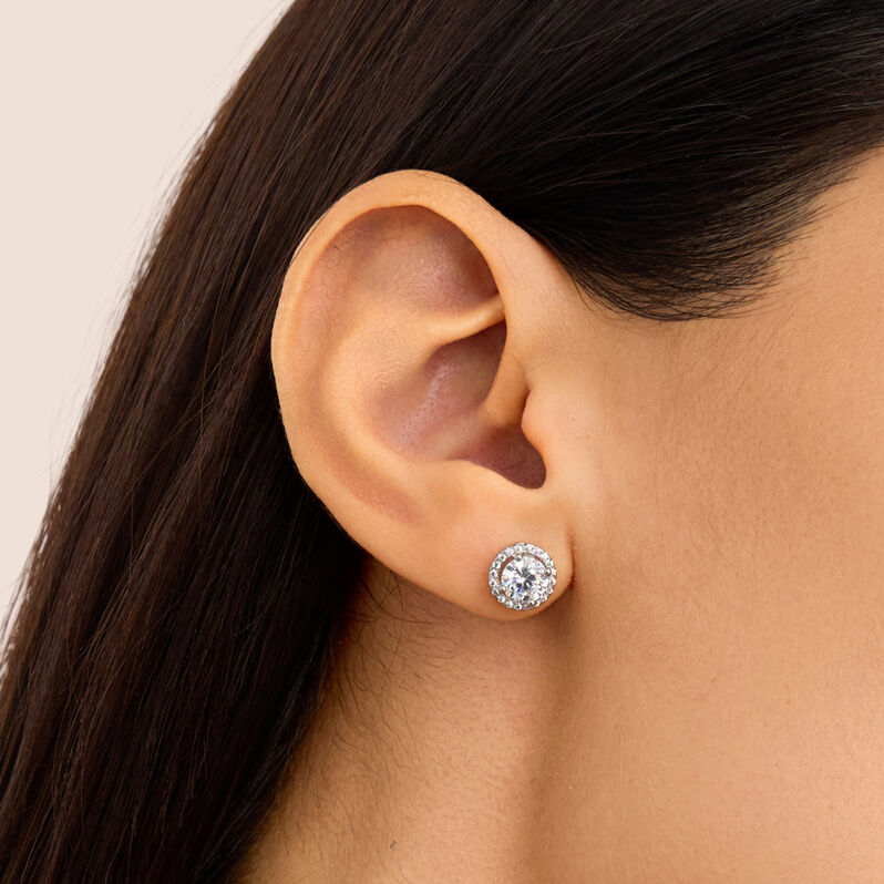 Orecchini Lobo Punto Luce Silver Elegance Argento Rodiato Cubic Zirconia - Orecchini a Lobo Donna | Stroili