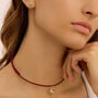 Choker Magnetico Cordino Burgundy e Acciaio Dorato