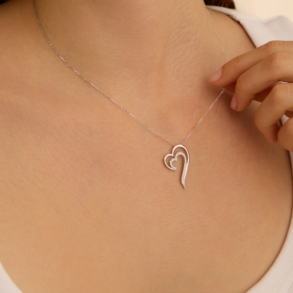 Collana Claire Oro Bianco Cubic Zirconia