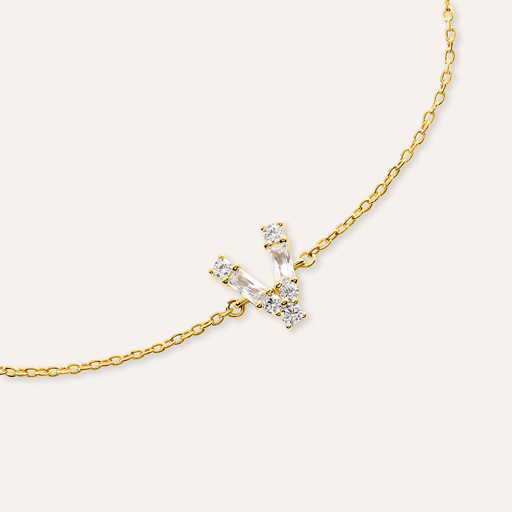 Bracciale Silver Glow Argento Dorato Cubic Zirconia