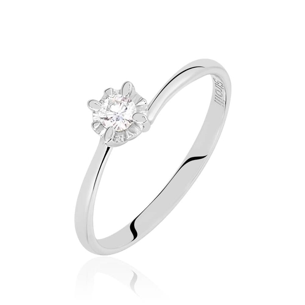 Anello Solitario Valentino Diamazing Oro Bianco Diamante