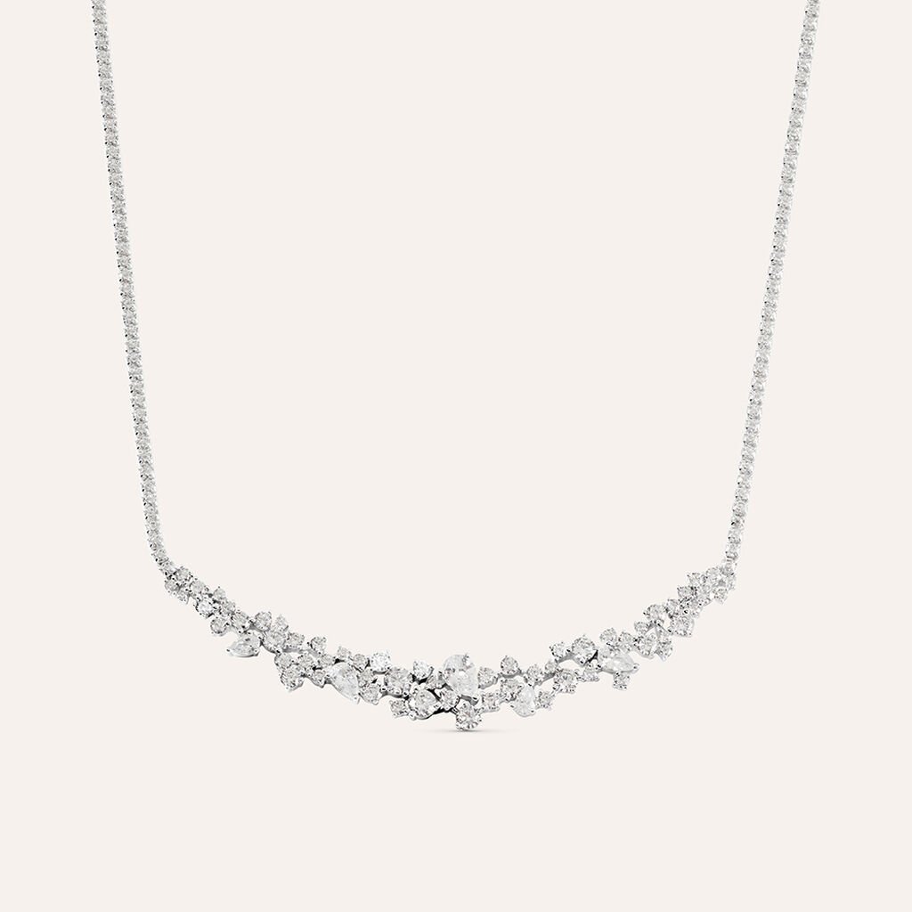 Collana Tennis Red Carpet Argento Rodiato Cubic Zirconia