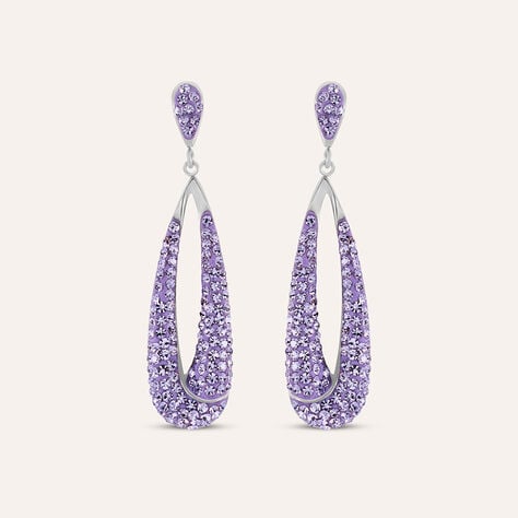 Orecchini Pendenti Aura Acciaio Cristallo - Orecchini Pendenti Donna | Stroili