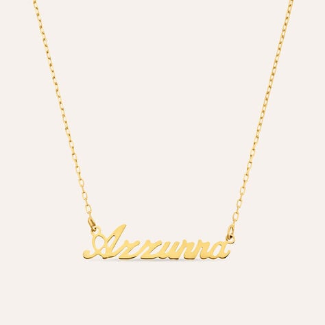 Collana Azzurra Gold Names Oro Giallo - Collane Unisex | Stroili