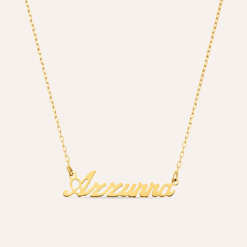 Collana Azzurra Gold Names Oro Giallo - Collane Unisex | Stroili