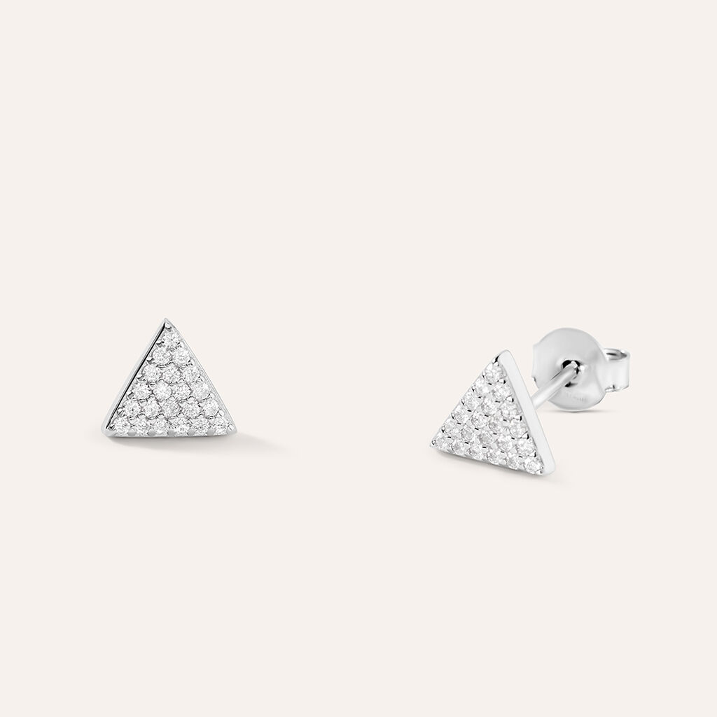 Orecchini Lobo Silver Shine Argento Rodiato Cubic Zirconia