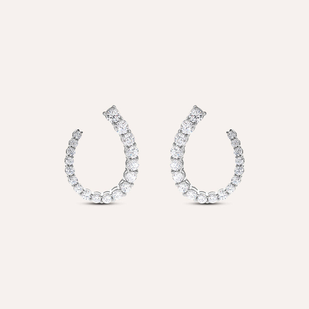 Orecchini Lobo Red Carpet Argento Rodiato Cubic Zirconia