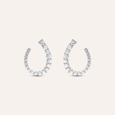 Orecchini Lobo Red Carpet Argento Rodiato Cubic Zirconia - Orecchini a Lobo Donna | Stroili