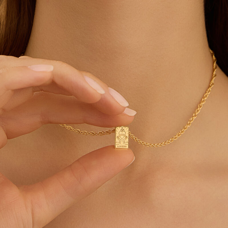 Pendente Tarocchi Carta Degli Innamorati Poeme Oro Giallo - Ciondoli Donna | Stroili