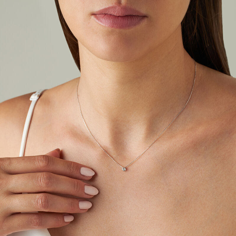 Collana Punto Luce Grace Oro Bianco Diamante - Collane Punto Luce Donna | Stroili
