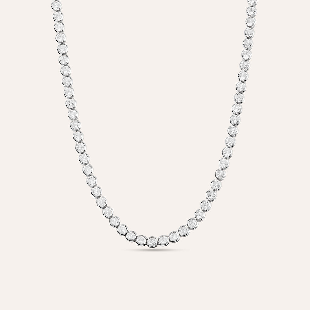 Collana Tennis Romantic Shine Metallo Cristallo