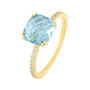 Anello Solitario Amélie Oro Giallo Topazio Cubic Zirconia