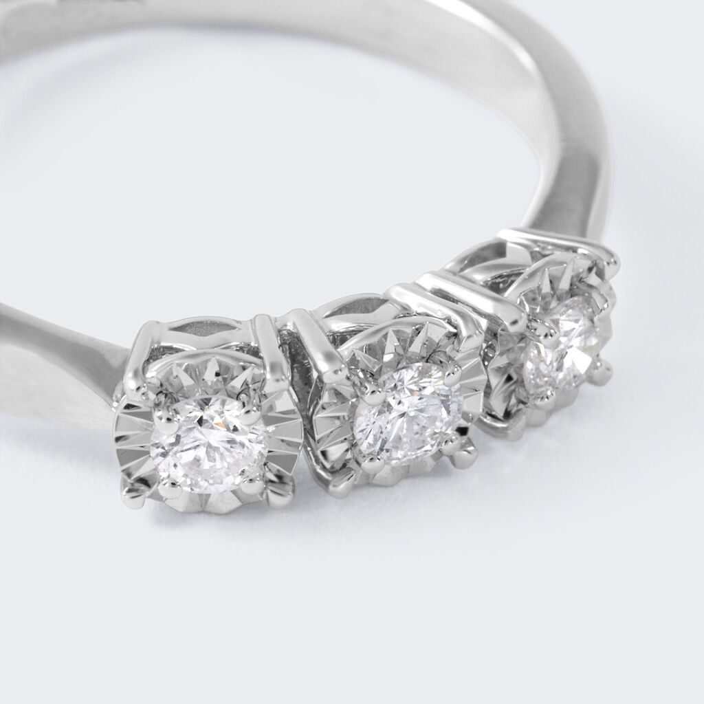 Anello Trilogy Diamotion Oro Bianco Diamante - Anelli con Pietre Donna | Stroili