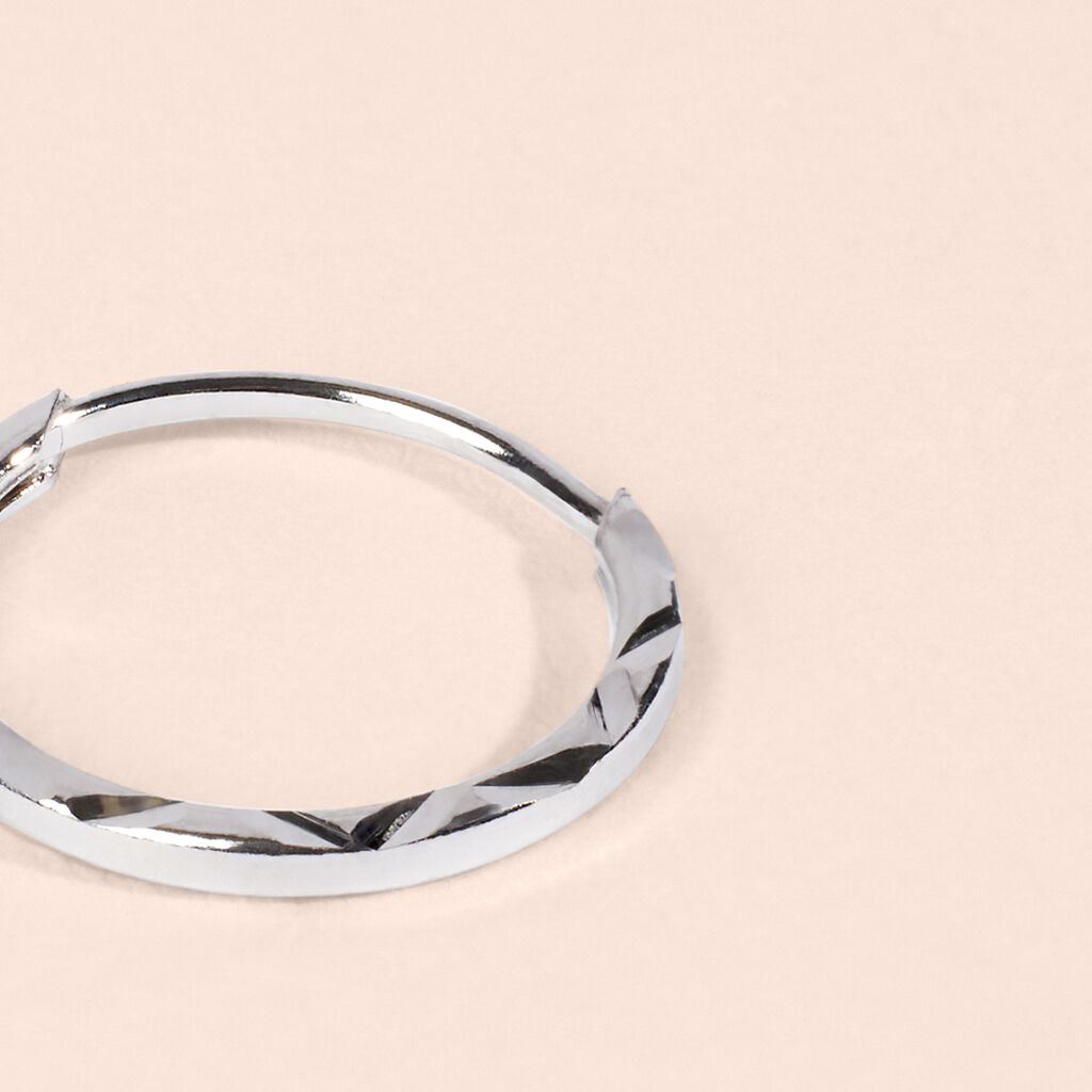 Orecchini A Cerchio Toujours Oro Bianco - Orecchini a Cerchio Donna | Stroili