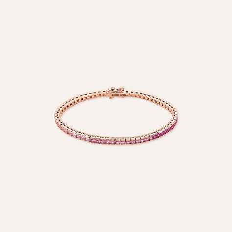 Bracciale Tennis Silver Rainbow Argento Rosa Cubic Zirconia - Bracciali Tennis Donna | Stroili