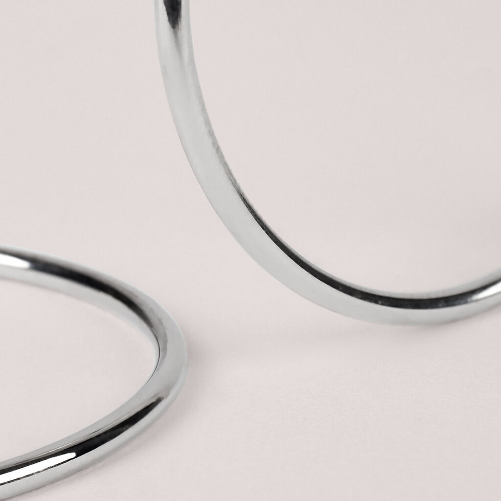 Orecchini A Cerchio Toujours Oro Bianco - Orecchini a Cerchio Donna | Stroili
