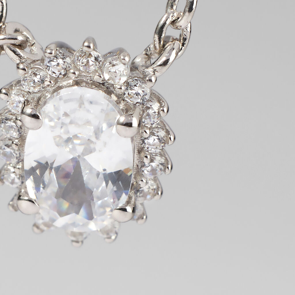 Collana Silver Elegance Argento Rodiato Cubic Zirconia