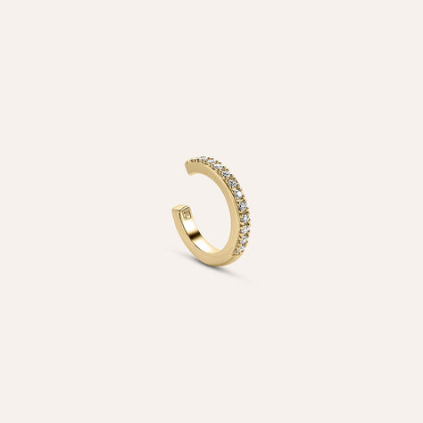 Orecchini A Cerchio Taffstyle Con Zirconi Shamballa – Placcati Oro, In Acciaio Inox, Diametro 19 Mm, Colore Sfere A Scelta