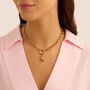 Pendente Radiance Acciaio Dorato Avventurina Cubic Zirconia