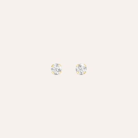Orecchini Lobo Punto Luce Bon Ton Oro Giallo Cubic Zirconia - Orecchini a Lobo Donna | Stroili
