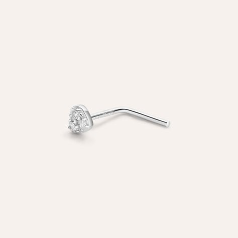 Piercing Naso Bon Ton Oro Bianco Diamante - Piercing Naso Donna | Stroili
