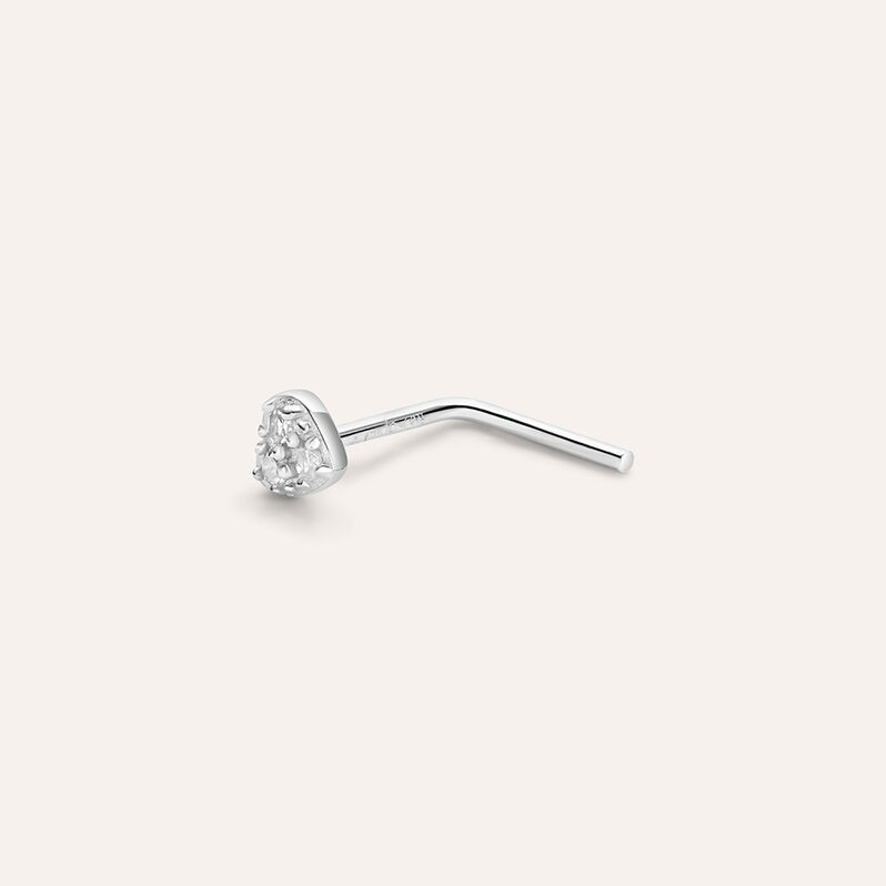 Piercing Naso Bon Ton Oro Bianco Diamante - Piercing Naso Donna | Stroili