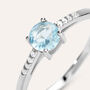 Anello Solitario Silver Rainbow Argento Rodiato Cubic Zirconia