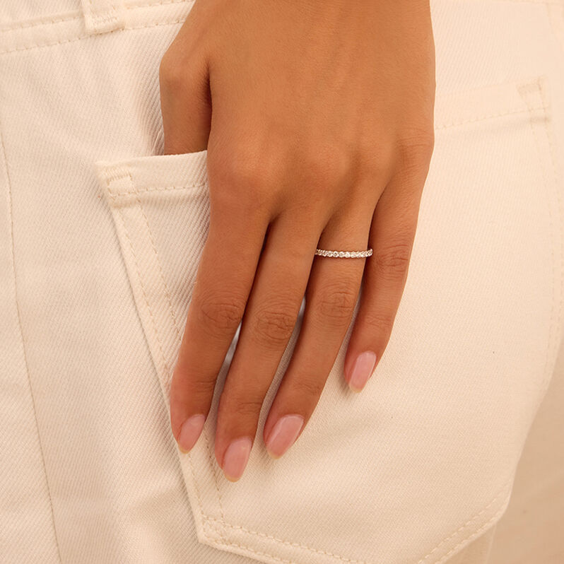 Anello Eternity Firmamenti Oro Bianco Diamante - Anelli Eternity Donna | Stroili