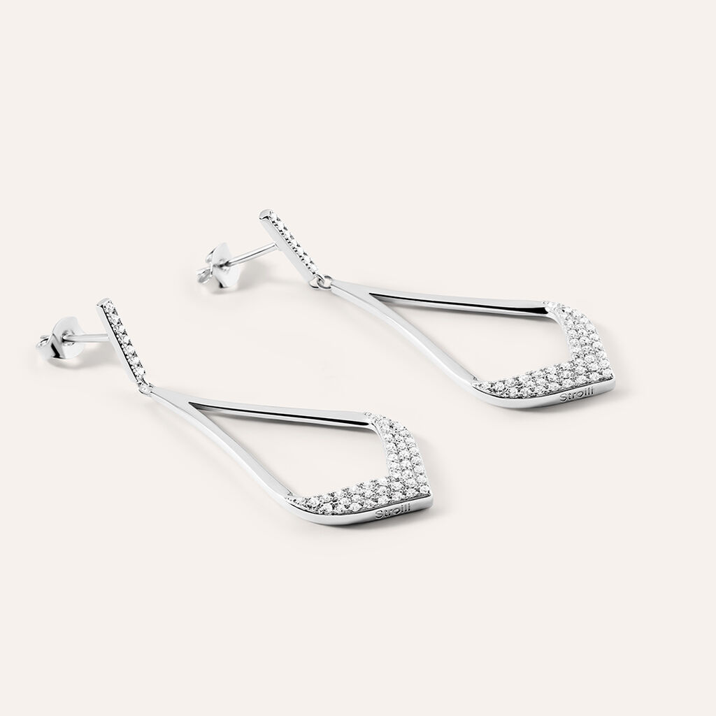 Orecchini Pendenti Silver Shine Argento Rodiato Cubic Zirconia