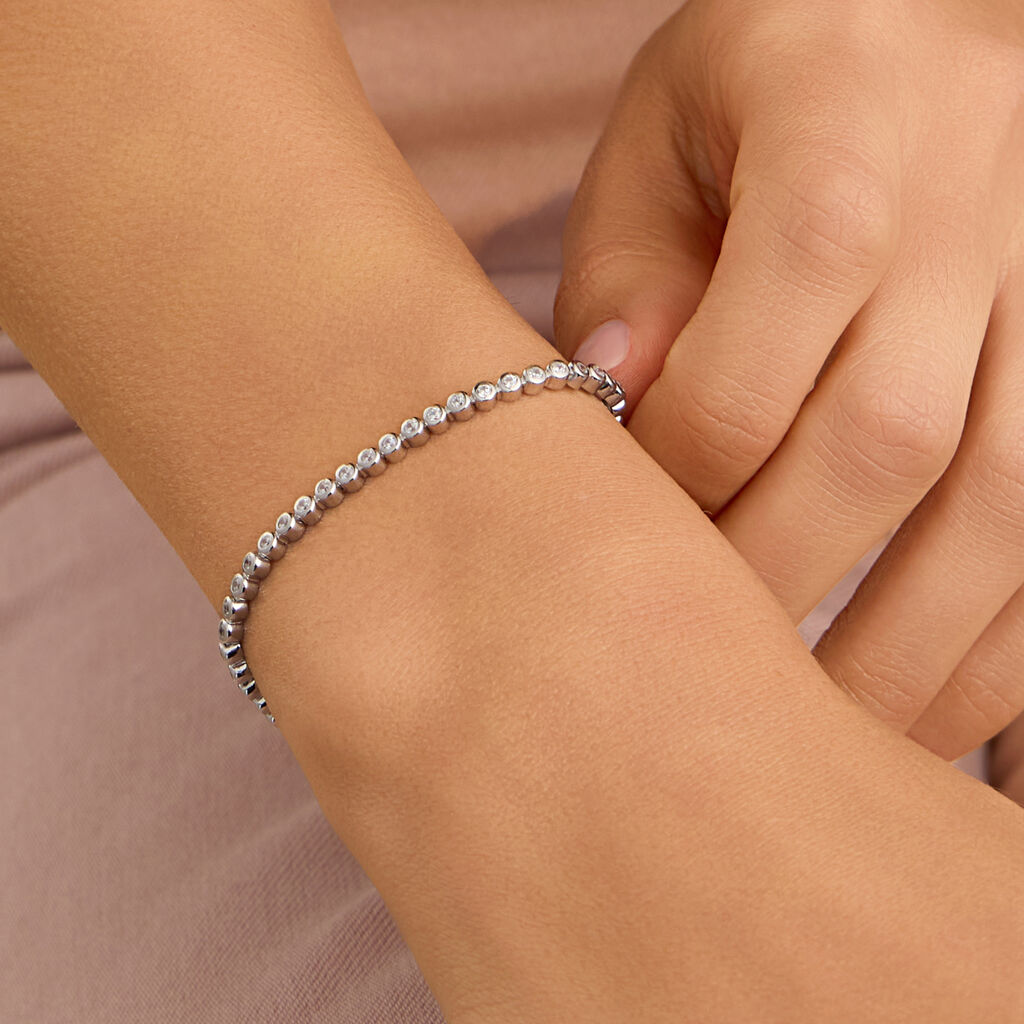 Bracciale Tennis Silver Elegance Argento Rodiato Cubic Zirconia