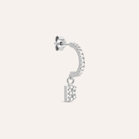Mono Orecchino A Cerchio Silver Moments Argento Rodiato Cubic Zirconia - Mono Orecchino Donna | Stroili